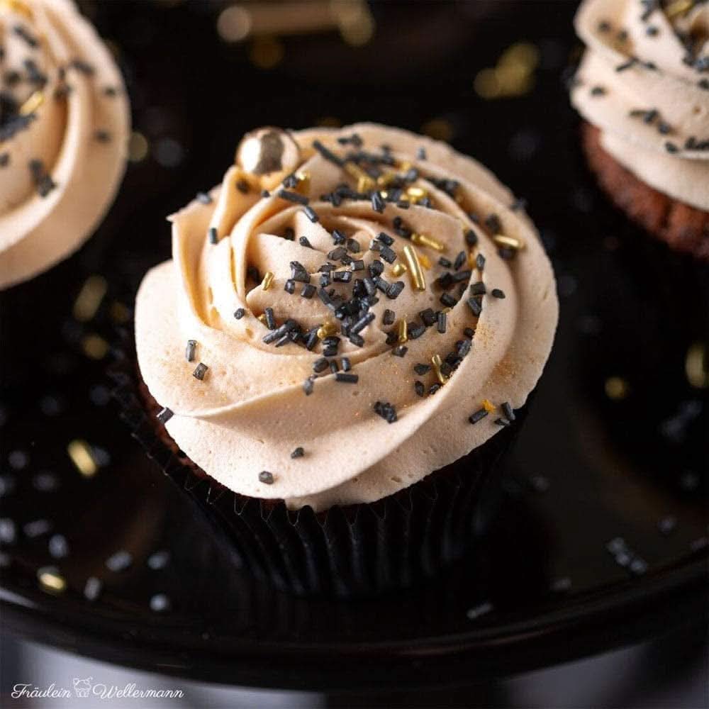 Super Streusel, Gold Rush Guld Svart Sprinkle Dekoration Naty Shop