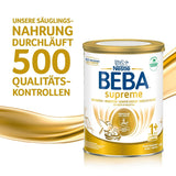 BEBA SUPREME JUNIOR 1 Plus - Dryck för barn från 1 år, med komplex 6 HMO, laktosfri, palmoljefri, fiskoljefri, mat för små barn, babymjölkspulver, förpackning om 6 (6 x 800g)