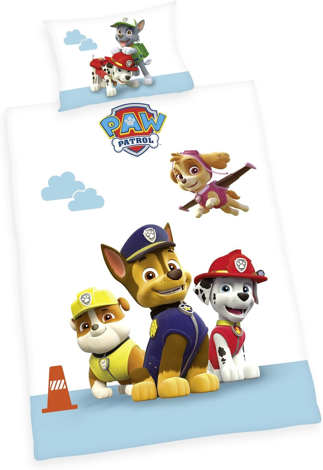 PAW Patrol barnbäddset, vändbart Sängkläder - barn Naty Shop Renforcé