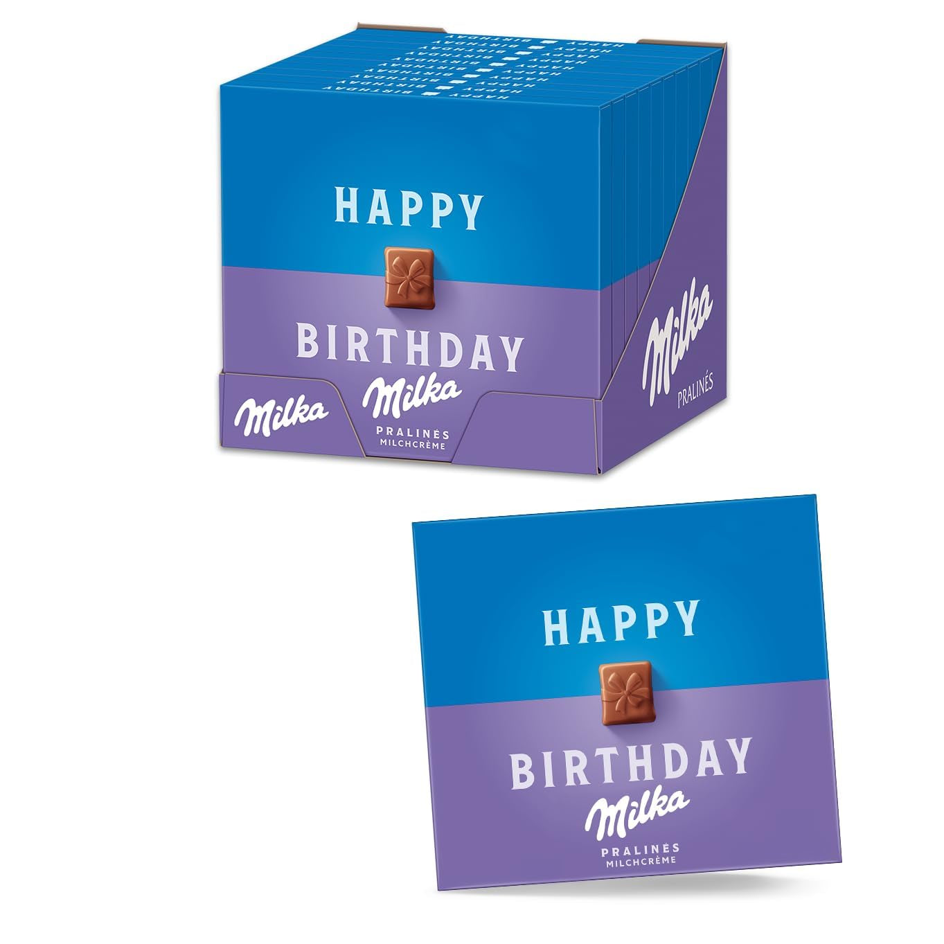 Praline Milka Grattis – Alpin mjölkchoklad med fin mjölkgräddefyllning – 10 x 110g