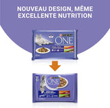 Purina One - Spezialfutter i sås Svål/Huhn/Ente und Turkeyhn für Katzen mit Appetit, 340 g