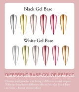 BISHENGYF Rose Gold Chrome Nail PowderNeue Upgrade Grosse Kapazitä Chrom PulverSuper-Spiegeleffekt Metall Mirror Chrome Powder – Neon Glassy Pearl Effect Glitter Nagelkunst Pulver Für DIY Salon