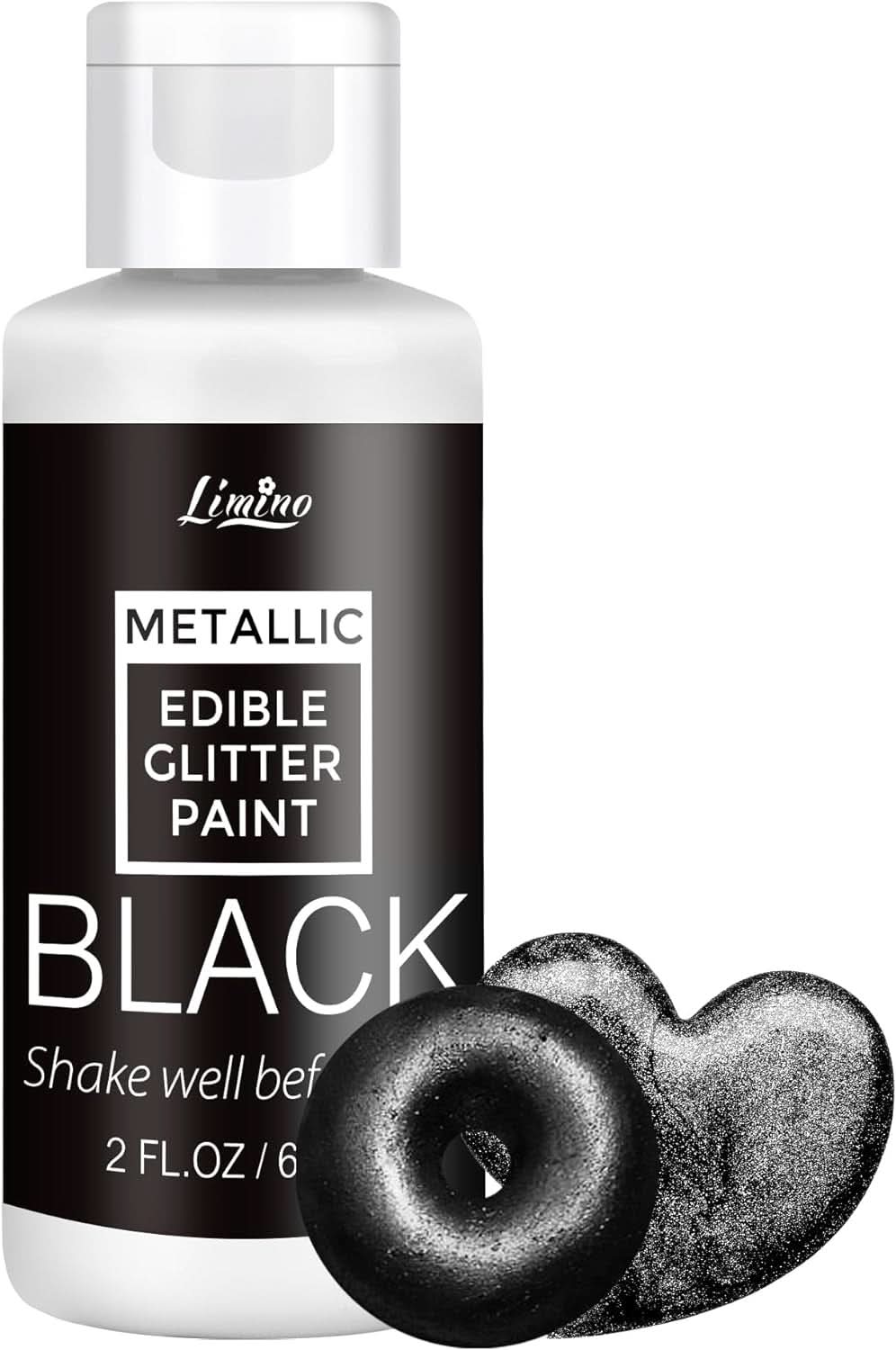 Flytande ätbart glitter, 60 ml Naty Shop Black