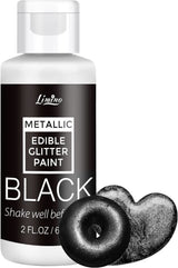 Flytande ätbart glitter, 60 ml Naty Shop Black