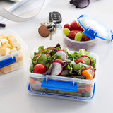 KLIP IT-system Matförvaringsburk 5 liter Stapelbar läckagesäker förvaringsburk med lock Kyl/frys Lämplig BPA-fri plastblå klämmor 1 st (2 st) Matförvaringslådor Naty Shop