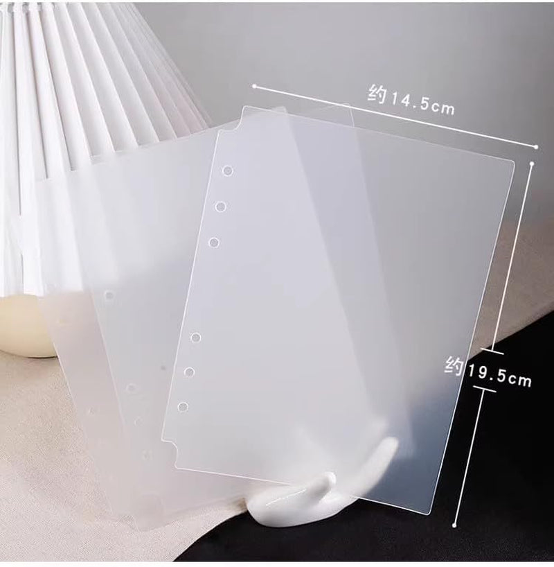 A5 Nail Organizer Set med klammerförslutning och avtagbara ark - Robust genomskinlig låda + 6 självhäftande kuddar och löstagbar konstgjord/häftande nagelförvaringsbok - Idealisk för förvaring, presentation