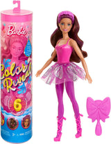 Barbie Color Reveal Doll och tillbehör, Ballerina-serien, 6 överraskningar att packa upp, inklusive färgbyte, Inspirerad av den huvudsakliga baletttrenden (stilar kan variera), HRK17 Naty Shop Dolls Standardtitel