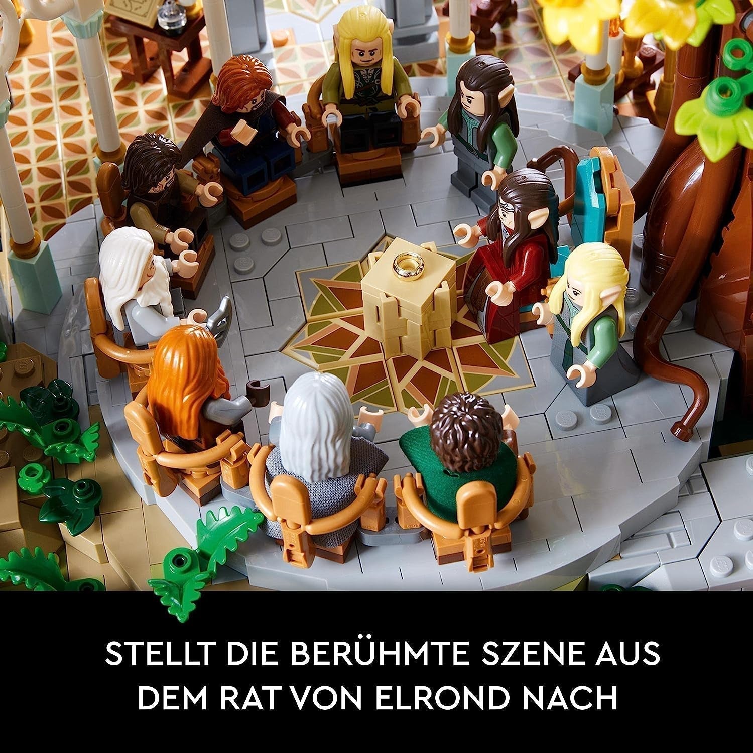 LEGO Icons The Lord Of The Rings: Rivendell - Vuxensamling och visningsset med 15 unika minifigurer inklusive Gandalf, Legolas, Aragorn och Frodo, exklusivt på Amazon - 10316 Byggset Besuche den LEGO-Store