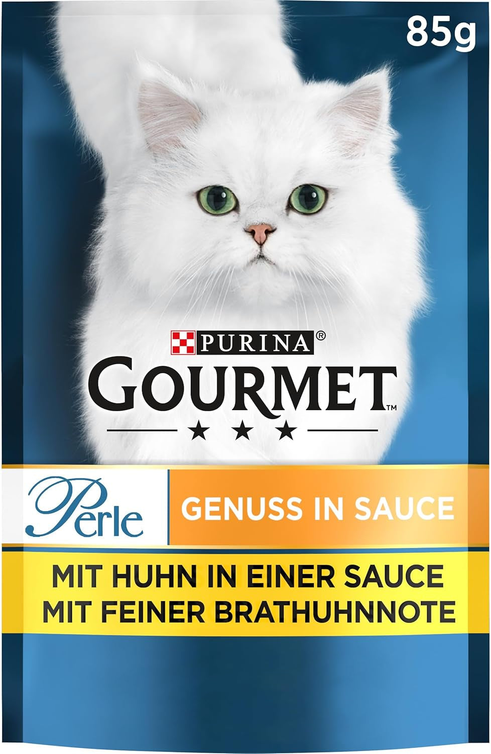Gourmet Perle Delight våt kattmat i sås med kyckling, förpackning om 26 st (26 x 85g)