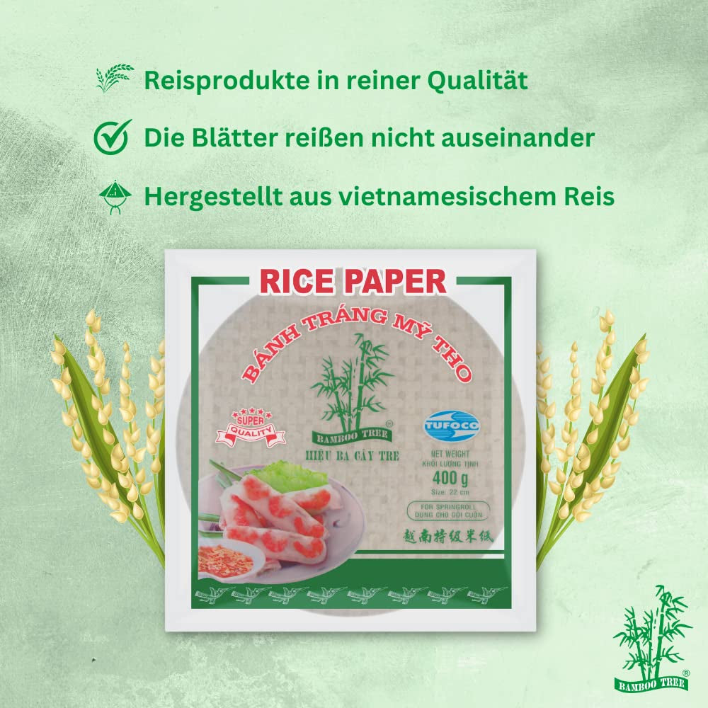 BAMBUTRÄD - Rispapper 22 cm. (Sommarrullar) - 1 x 400 g