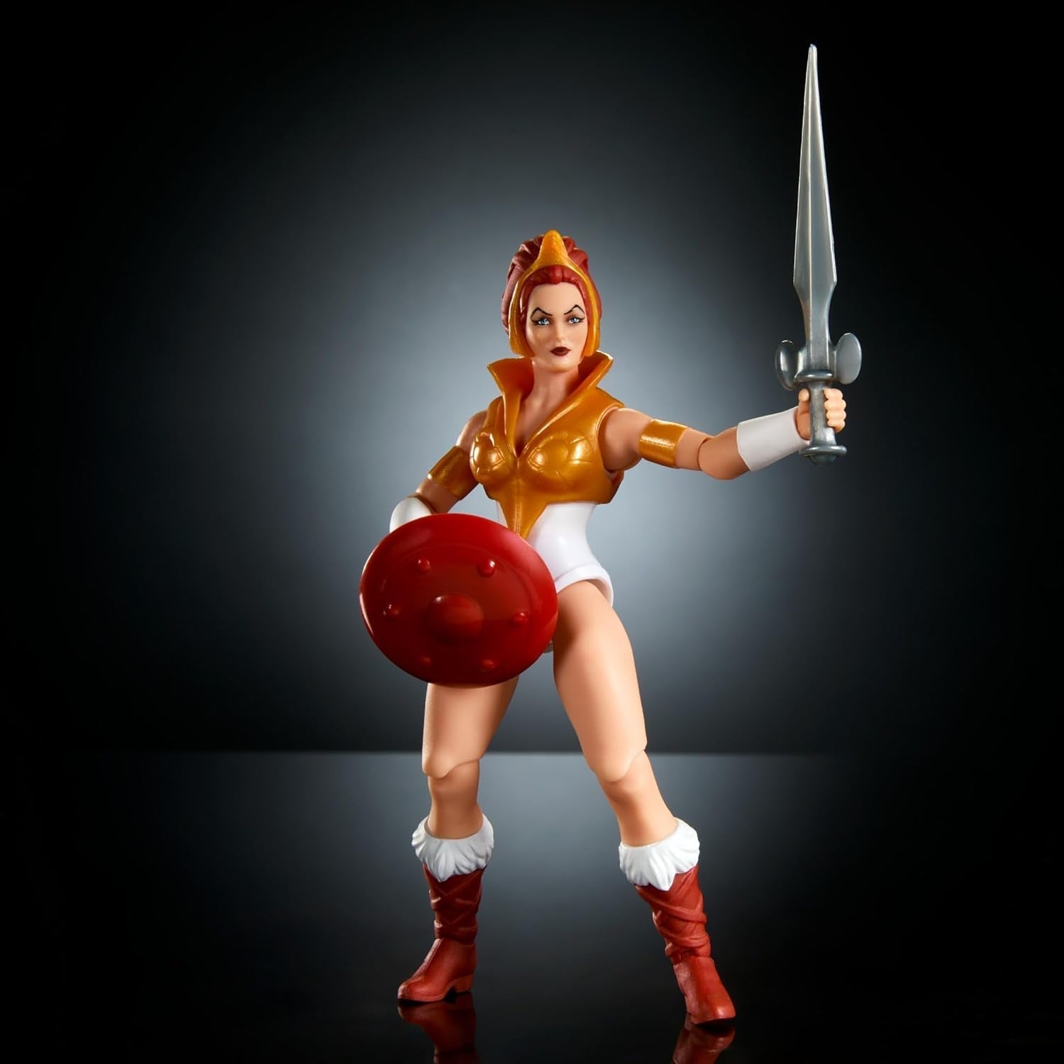 Masters of the Universe Origins Leksak Tecknad Teela Actionfigur Ca 14 cm Höjd Motu Heroine Accessoar och Mini Comic HYD27 Actionfigurer Naty Shop