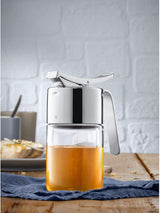 WMF Barista sirap/honungsdispenser 240ml, förvaringsburk & depå i glas 1l, höjd 21,5 cm, förvaringsburk med lock, kaffebönbehållare, flingburk, matförvaringsburk med stor påfyllningsöppning Matförvaringslådor Naty Shop