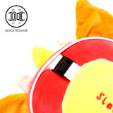 Puckator Relaxeazzz Adoramagics Round Plysch resekudde och drakögonmask - Plysch flygplanssömnmask - Barn och vuxna Flygkudde - Söt sömnmask Resekuddar Naty Shop