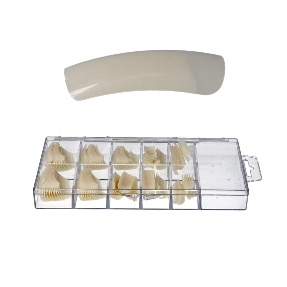 Sun Garden Nails monofasisk transparent gel 30ml + låda med 100 tips + lim för tips 7ml