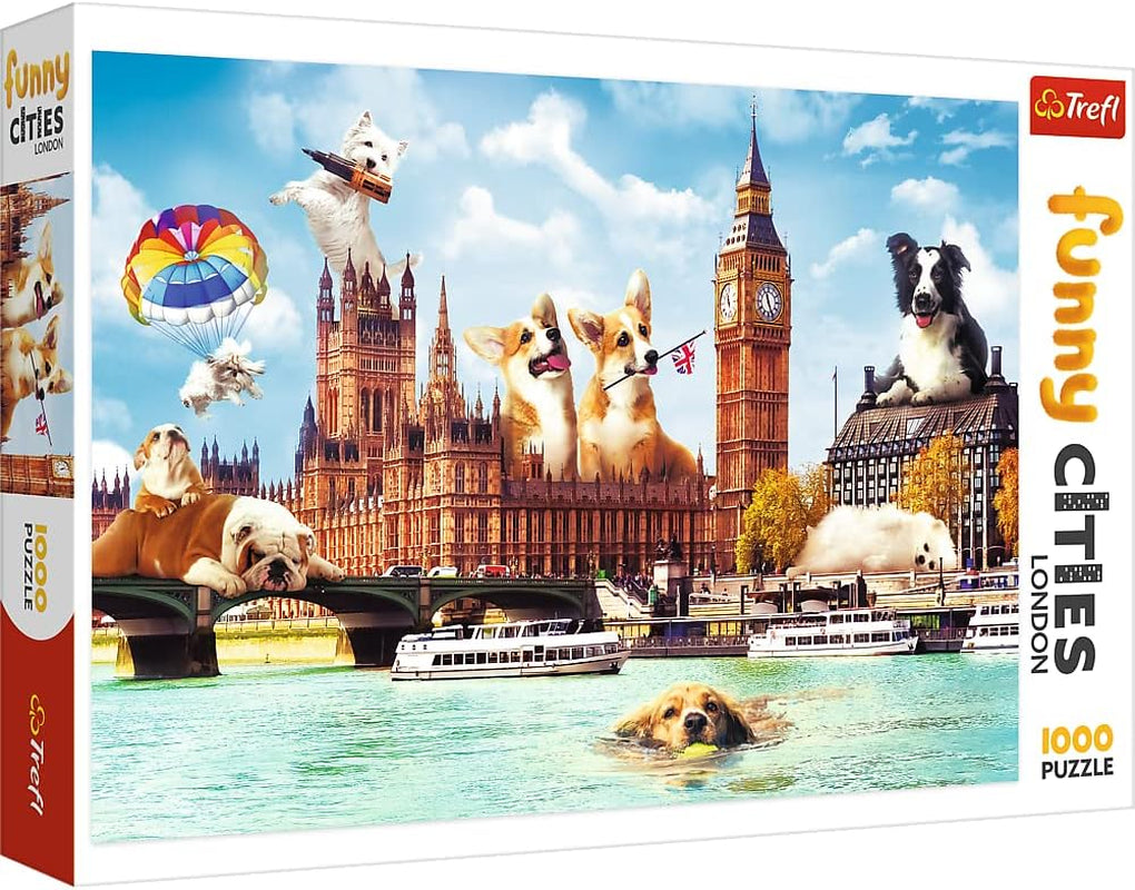 Jigsaw Puzzle - "1000" - Roliga hundporträtt Pussel Naty Shop Dogs i London