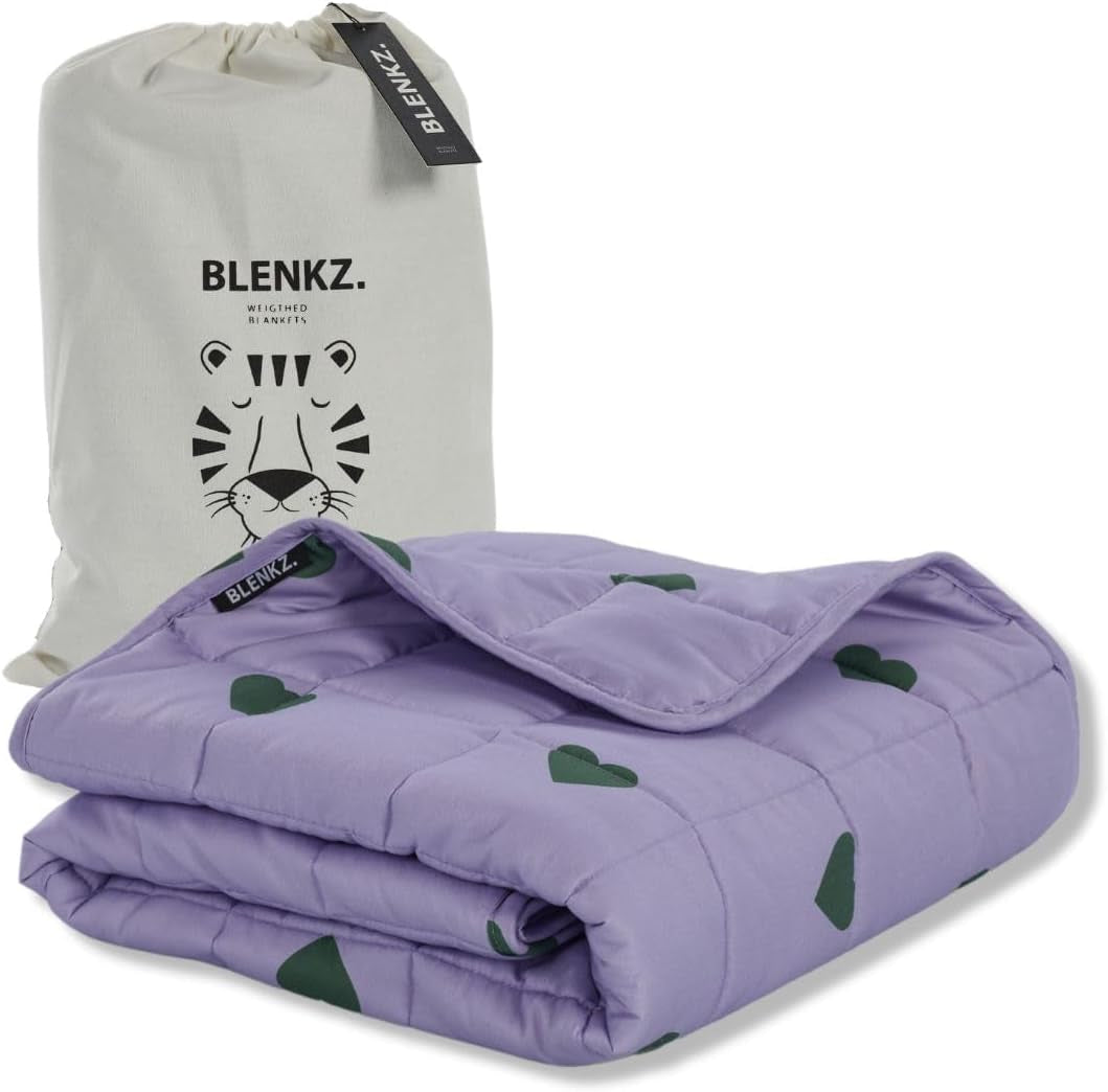 Vägt babyfilt | 3,5 kg | 100X150cm | Terapifilt | Tyngda filtar | Tung filt (blått tigeransikte, 3,5Kg-100X150 Cm) BLENKZ sängar och filtar. Lila hjärta 3,5Kg-100X150 Cm