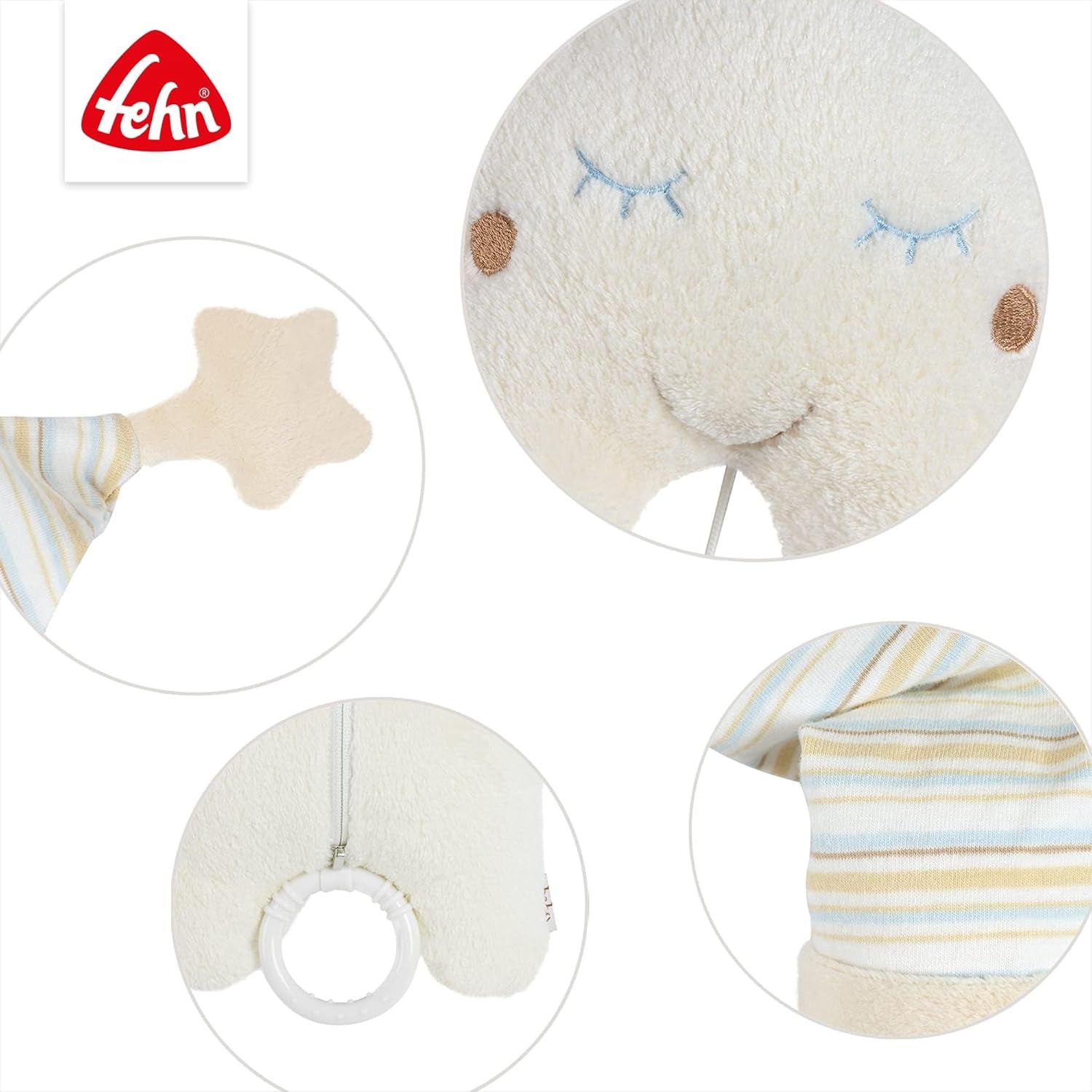 Fehn speldosa baby sleep aid star - speldosa med avtagbar musikmekanism för upphängning - sleep aid song "Weißt du wieviel Sternlein stehen" - leksak för bebisar och barn från 0+ månader Leksaker Bebe Naty Shop