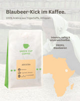 Kaffe - Aricha I 100% Arabica I Kaffebönor 250g I Idealisk för automatiska kaffemaskiner, filterkaffe och fransk press med fruktiga smaker I lättrostad