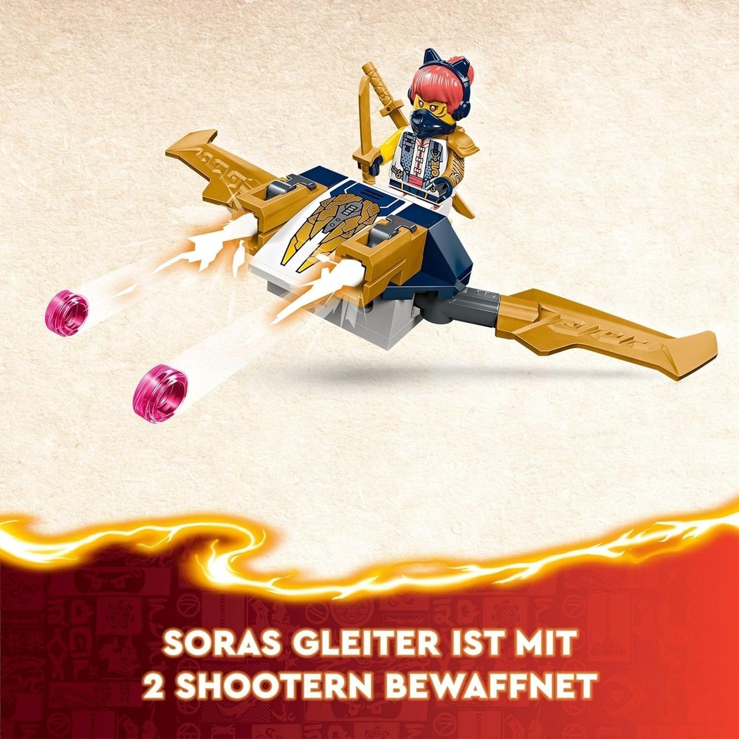 LEGO NINJAGO Ninja Team Combi Caterpillar 4 i 1 set med segelflygplan, racerbil och 2 motorcyklar och 6 minifigurer Present för pojkar och flickor Ninja Toy 71820 Byggset Besuche den LEGO-Store