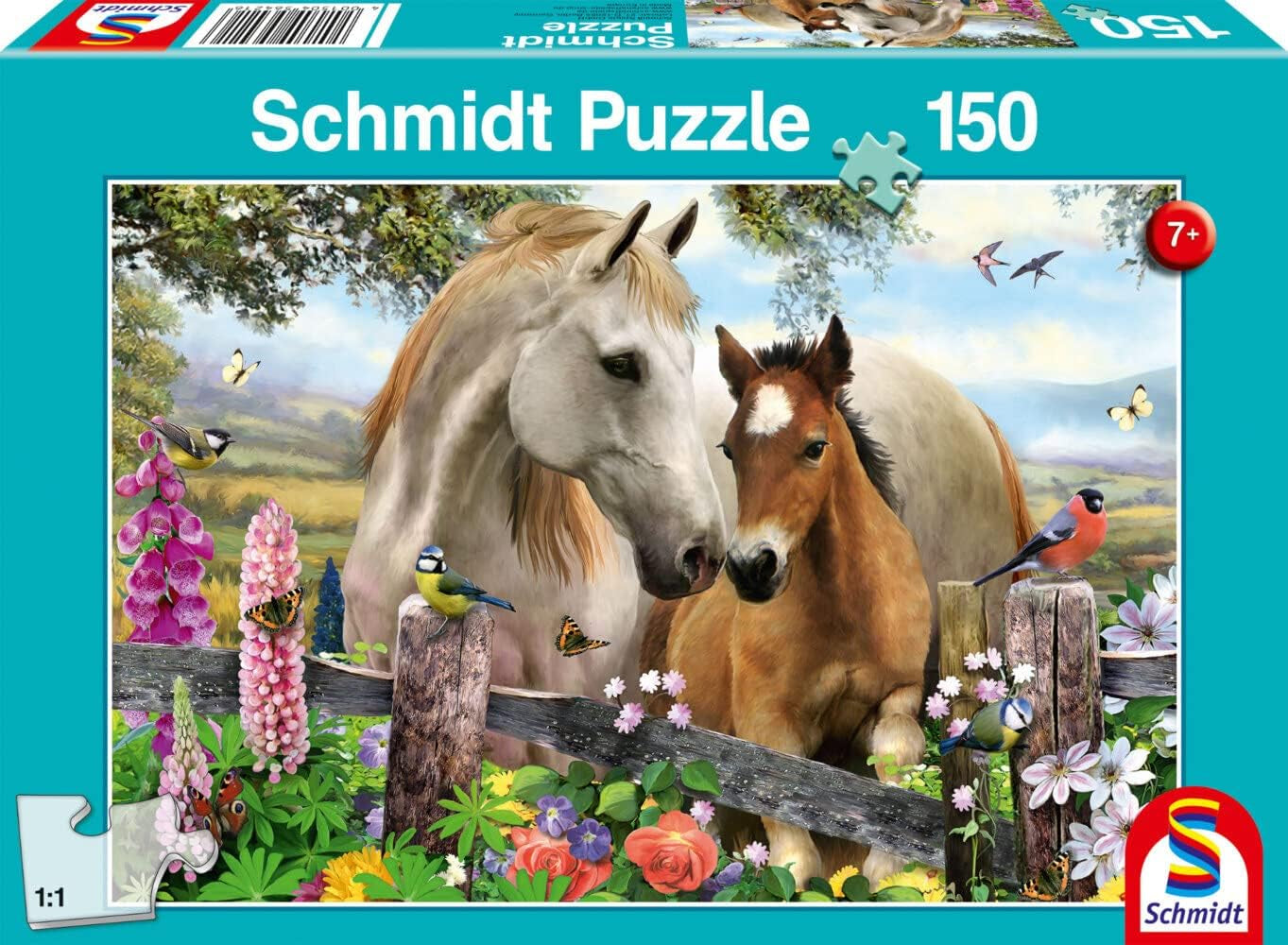 Schmidt Spiele sto- och fölpussel för barn 150 bitars pussel Naty Shop Standardtitel