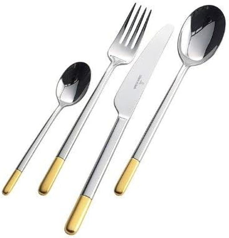 Villeroy & Boch - Ella Bestick delvis guldpläterat guld, 30 stycken, 6 personer, diskmaskinsäker, rostfritt stål Kitchen Naty Shop