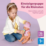BABY Born Lena (Girl) - babydocka 36 cm - 7 funktioner inklusive tillbehör och madrass - Fungerar helt utan batterier - Passar små barn från 1 år