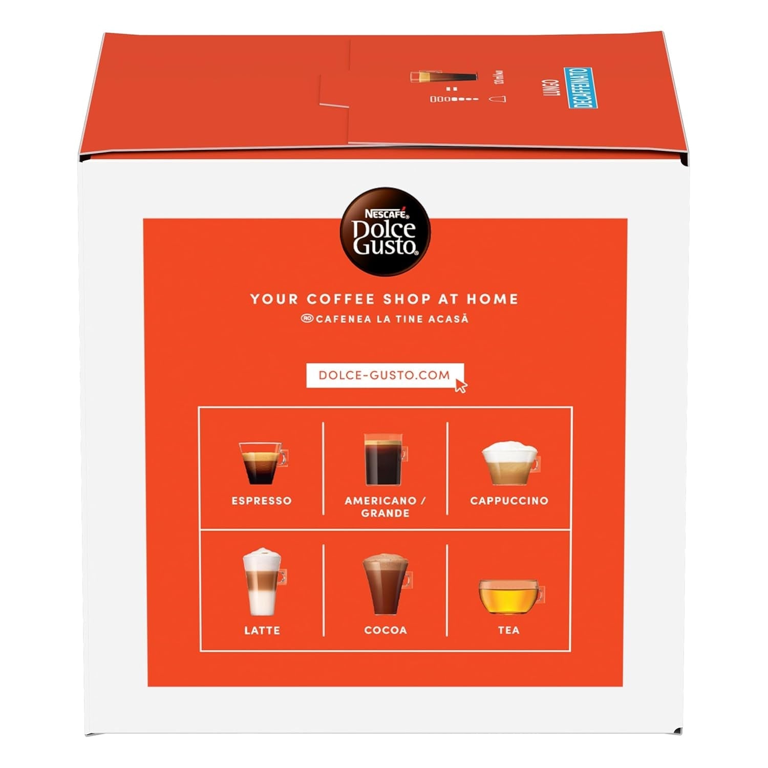 NESCAFÉ DOLCE GUSTO Lungo Decaffeinato kaffekapslar 3er Pack (3 x 16 kapslar)