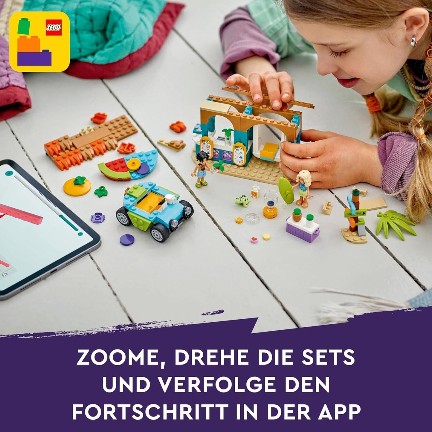 LEGO Friends Smoothieställ på stranden Rollspel Lekset Presentidé för flickor och pojkar 6 år med lekfigurer Sköldpadda och tillbehör Social utveckling Leksak 42625 Byggset Besuche den LEGO-Store