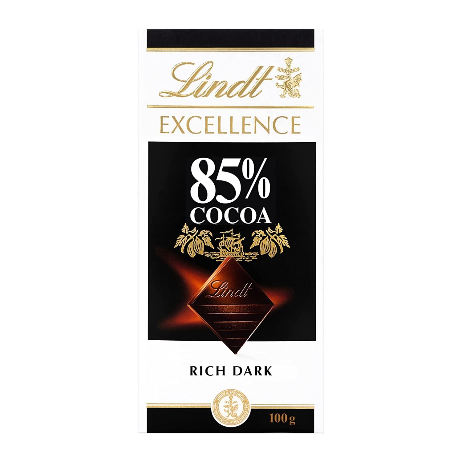 Lindt Choklad | Bar EXCELLENS 85 % kakao | 100g | Extra mörk choklad | Vegansk chokladkaka