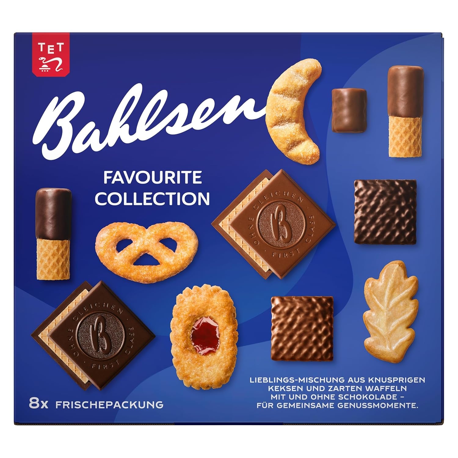 Bahlsen Favorite Collection XL 1-pack Crunchy Dough and Wafer Mix med mjölk och mörk choklad (8 x 227g/1816g)