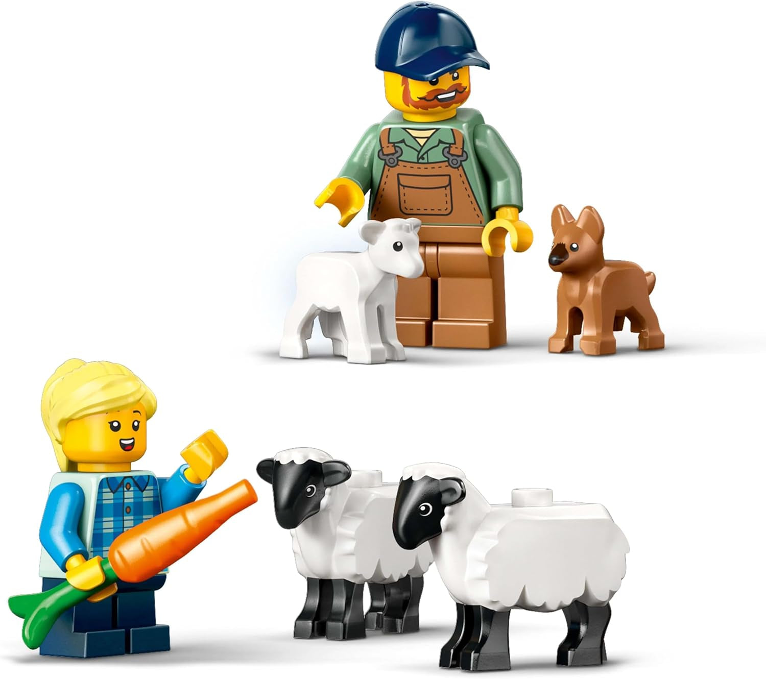 LEGO City traktor med släp - Gårdleksak med traktor och djurfigurer - Montessori-lekset för pojkar och flickor från 4 år - present med 2 minifigurer 60461 Byggset Besuche den LEGO-Store