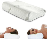 Ortopedisk Memory Foam Nackstödskudde - Ergonomisk kudde Antisnarkningskudde för sido-, mage- och ryggsömnskuddar 60 cm x 40 cm x 12 cm cervikala ortopediska kuddar Naty Shop Standardtitel