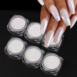 Chrome Nail Powder Aurora Ice Shimmer Chrome Pigment Powder 4ST Chrome Powder Nägel Nail Art Nageldesign