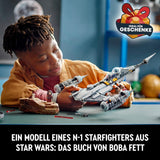 LEGO Star Wars Mandalorian Fighter N-1 från Boba Fetts bok Byggleksak med rymdskepp Set med 4 karaktärer inklusive Baby Yoda-figur 75325 Byggset Besuche den LEGO-Store
