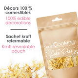 ScrapCooking - Torkade ringblommor 3,5 g - Ätliga blommor - Matdekorationer för bakning - För efterrätter, kakor, tårtor, muffins - Jul, vår, födelsedag - Gyllene gul - 7471