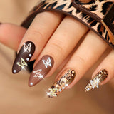 80st 3D Butterfly Nail Charms Legering Butterfly Guld Silver Glitter Nail Art Dekorationer Nagel smycken Tillbehör DIY Manikyr för kvinnor