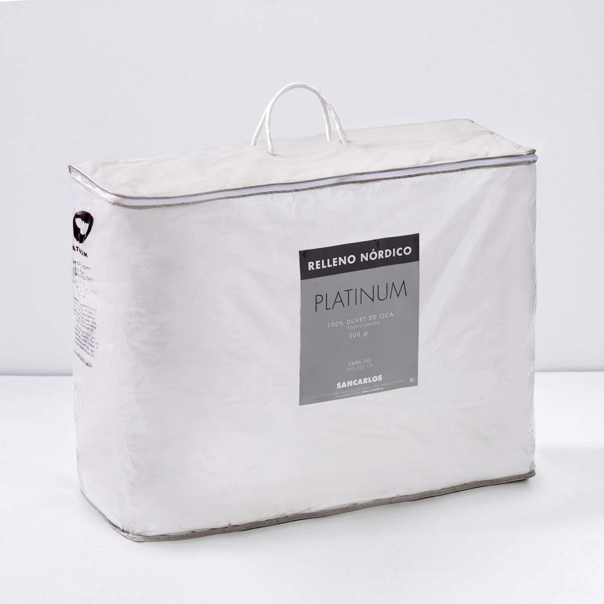 Platina, gåsdun, 300 G/M², 240 X 220 Cm, vita (vita) Täcken och täcken Naty Shop