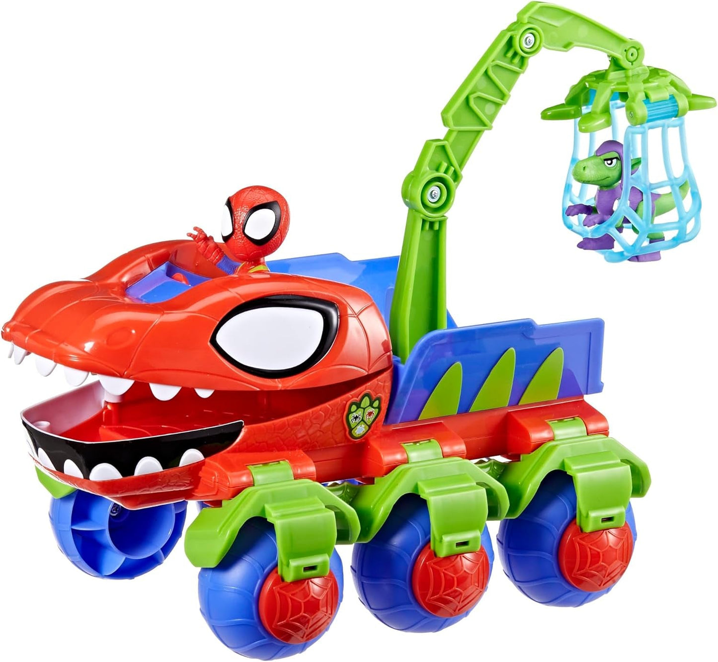 Marvel Spidey och hans supervänner Dino Crawler Superhjälte-lekset med Spidey och Dino-figurer och transportleksak för åldrarna 3 och uppåt Actionfigurer Naty Shop