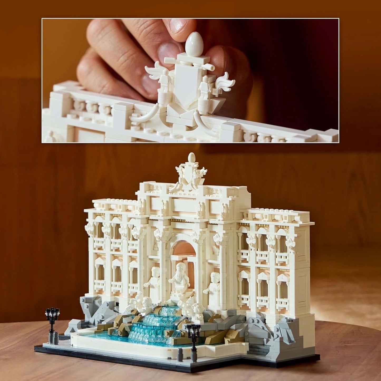 LEGO Architecture Fontana di Trevi - Modell av ett landmärke i Rom med minifigurer skulpturer - samling för kontor och vardagsrum - present till vuxna och arkitekturälskare 21062 Byggset Besuche den LEGO-Store