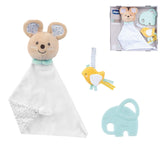 Chicco, My Sweet Doudou Baby presentset, mjukt DouDou filt, velournapp, präglad elefantbitring, presentidéer för nyfödda från 0 månader