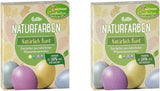 Heitmann Egg Dye Natural Dye Set, 3 Egg Dye Pulver (gult, lila, gråblått), Gräspapper klistermärke