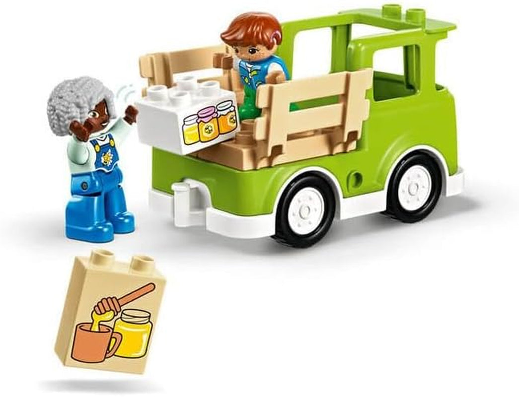 LEGO DUPLO Stadsbiodling och bikupor, pedagogisk leksak för småbarn med 2 figurer och en mobil lastbil, bygg- och ombyggnadsset, leksak för småbarn från 2 år 10419 Byggset Besuche den LEGO-Store