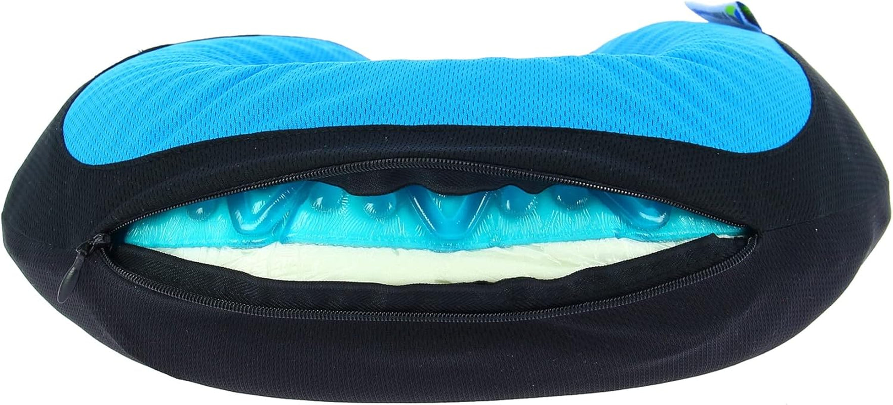 Kine Travel 169803 Gel Nackkudde Fysiogodkänd Ergonomisk resekudde Svart & blå resekuddar Naty Shop