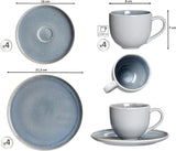 Ritzenhoff & Breker Skagen Stenkaffeservering, 12 stycken, gråblå