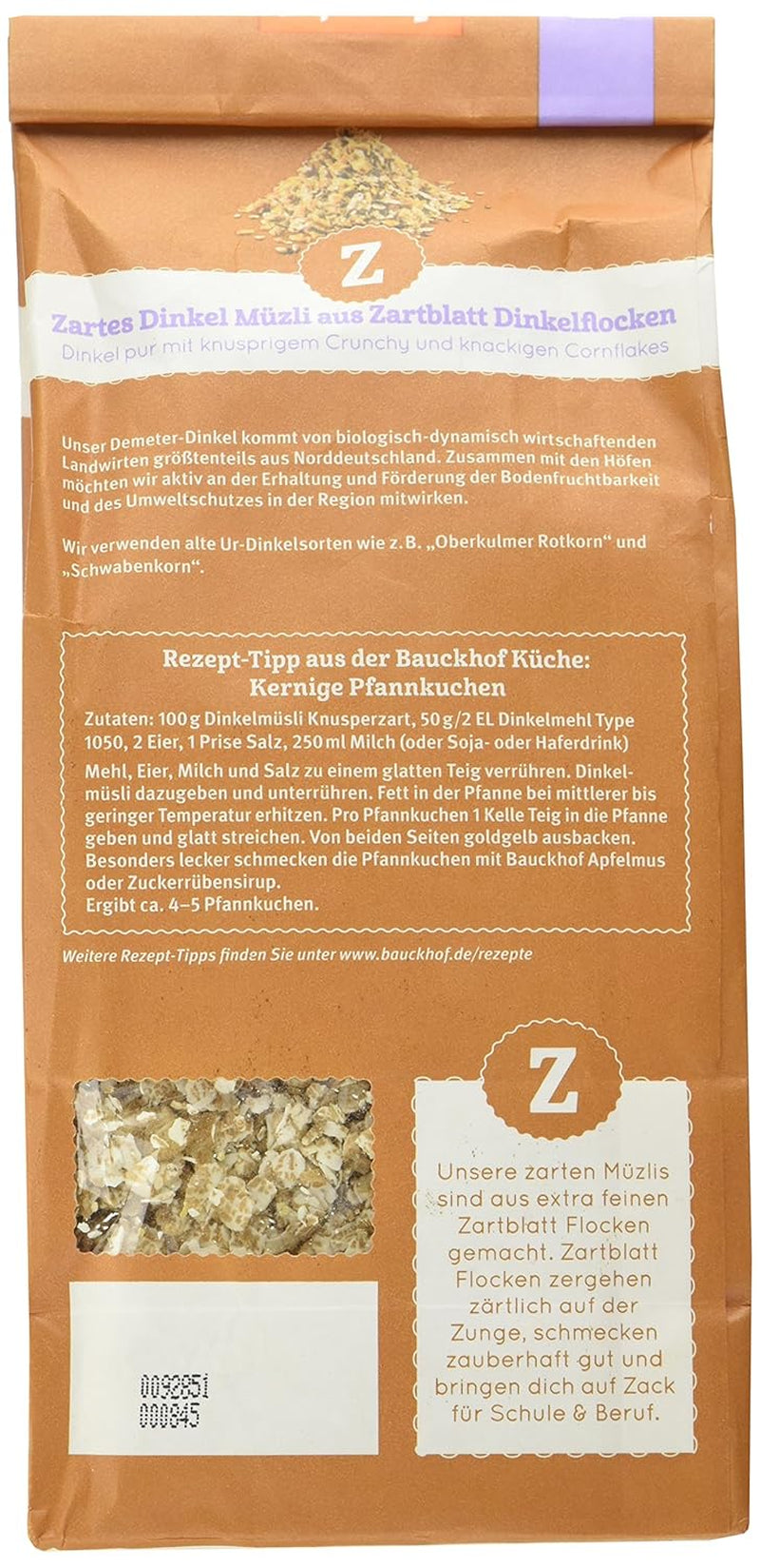 Crispy Hof speltmüsli (1 x 425 g) Förpackning om 1