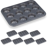 Relaxdays Muffinform, 2Er Set, 12Er Muffinbleche, Antihaftbeschichte, Carbonstahl, Muffins & Cupcakes, Ø 6,5 Cm, Vete, 10030825 Formar och bakplåtar Naty Shop 2