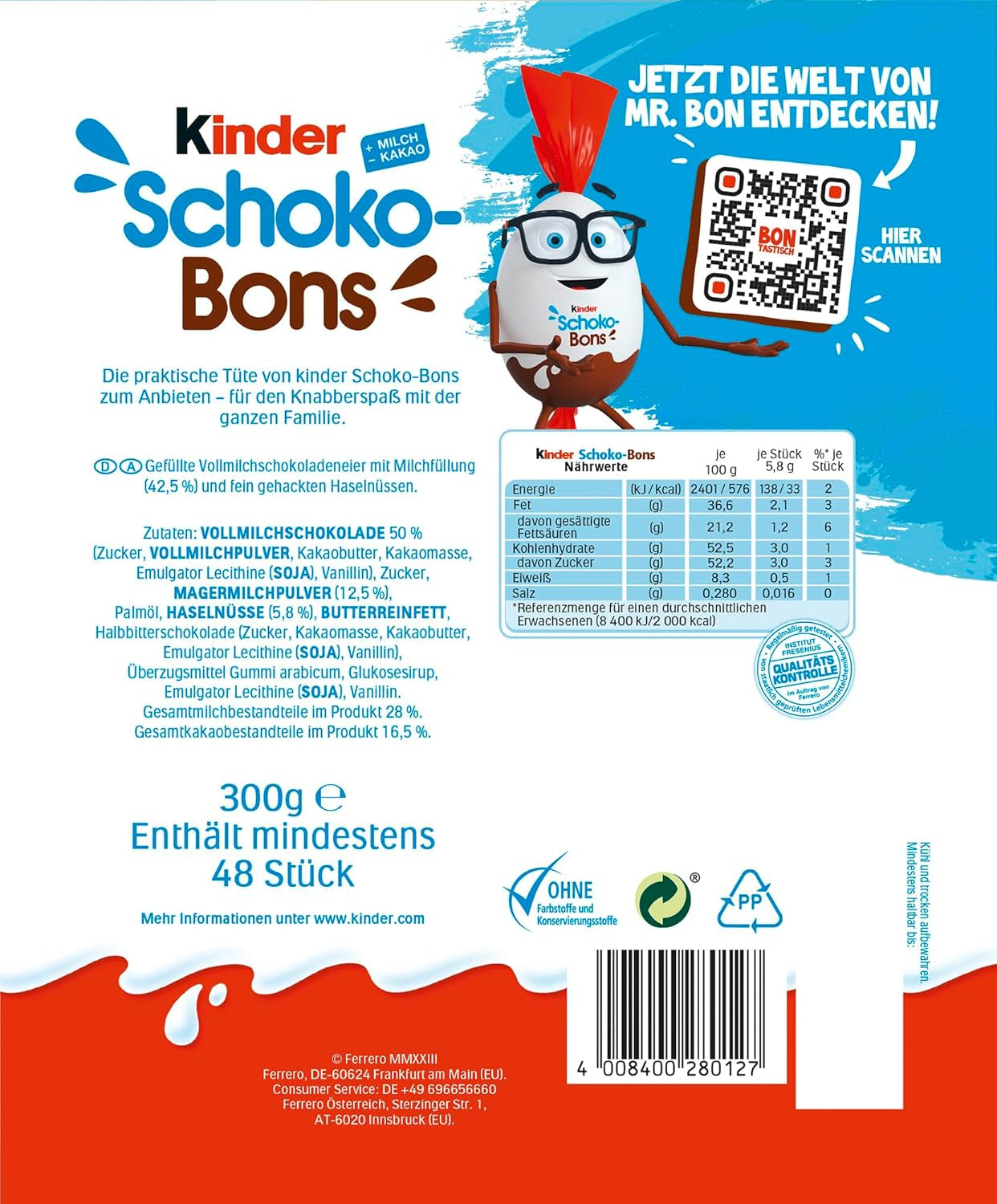 Kinder Schoko-Bons, 300g (förpackning med 3)