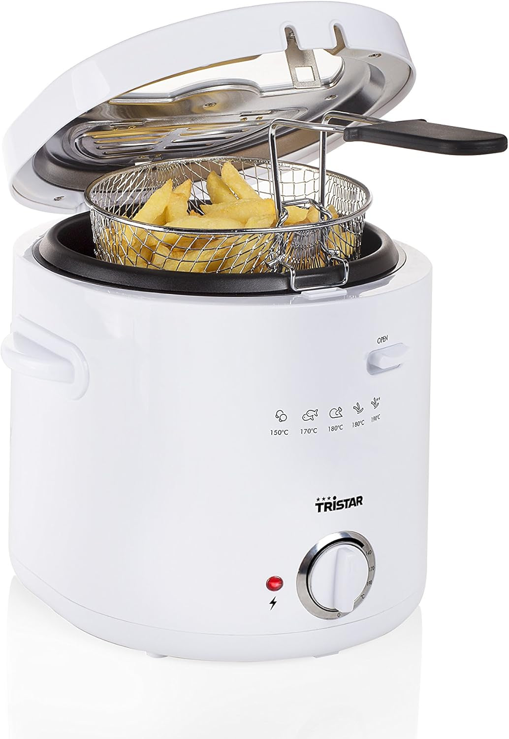 Tristar FR-6941 fritös - termostat, 1,5 L, 1000 W, vit Vitvaror Naty Shop Standardtitel