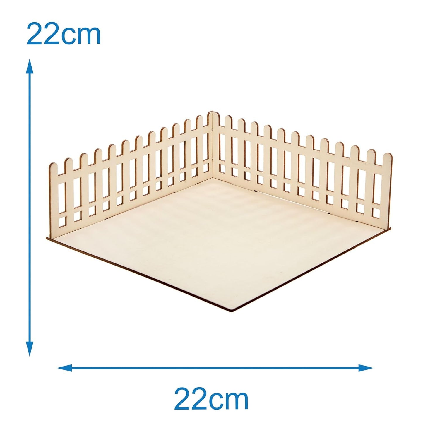 Baker Ross FN256 Mini Wooden Garden Dollhouse - 1 Pack Kids Dollhouse Kit Craft Kit