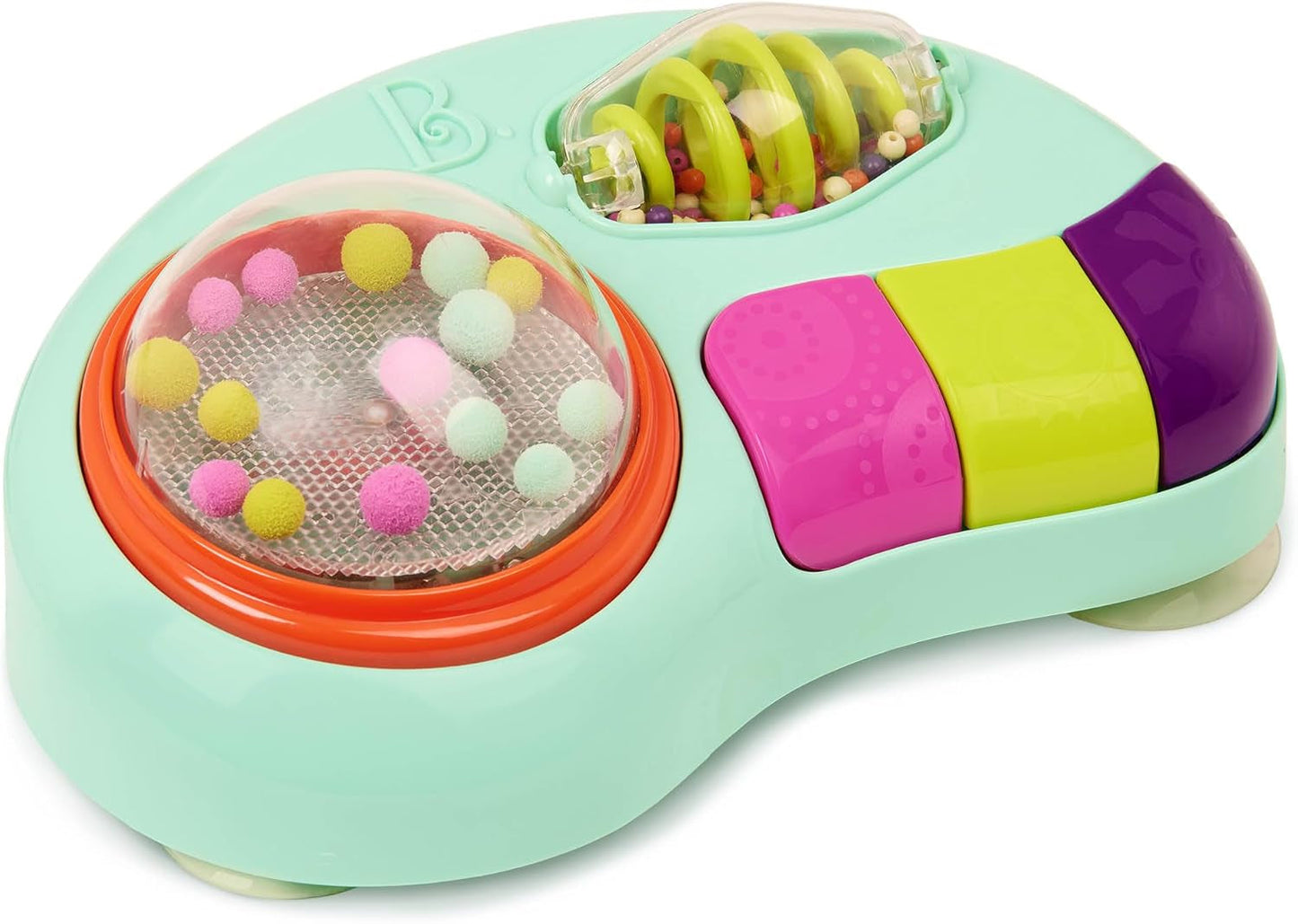 B. leksaker - Barnleksak för barnstol - Sugkoppsleksak med musik, ljus, ljud - Sensorisk leksak - Motorisk leksak för barn - från 6 månader - Whirly Pop Baby Toys Naty Shop
